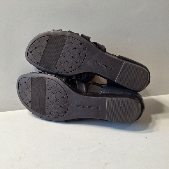 Naturalizer Black Joslin Leather Strappy Casual Comfort Sandals Size 10N - Picture 8 of 12